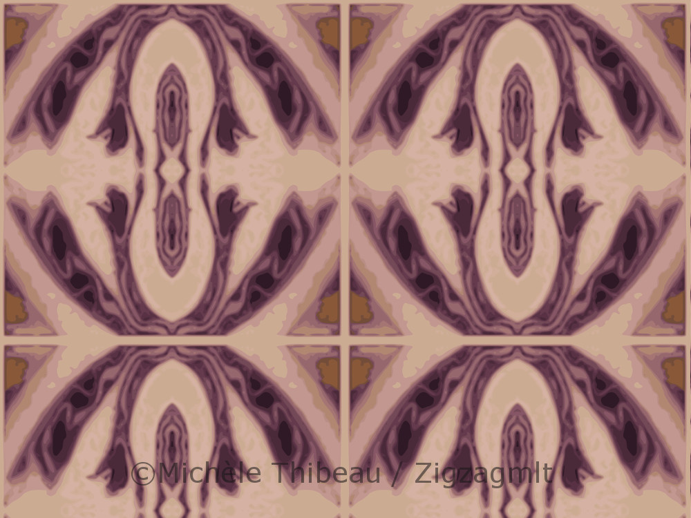 Part of a collection of designs inspired by a photo of purple cabbage with its stunning variegated stripes and swirls.