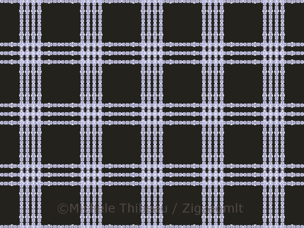 These stripes were developed from a screen capture of a system defragging. Could not resist a linear defrag plaid.
