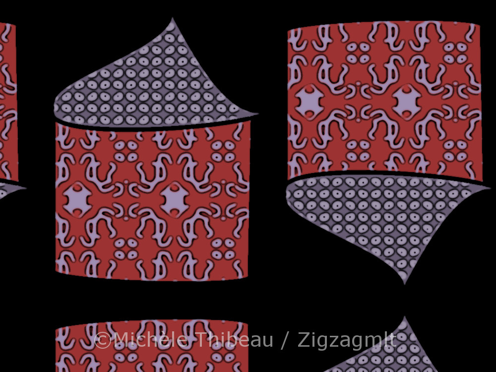Main House Red Purple repeat pattern